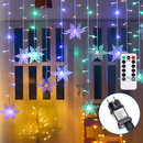 LUZES DE CORDA CONECTÁVEIS DE BAIXA TENSÃO, FLOCOS DE NEVE (ONDA)