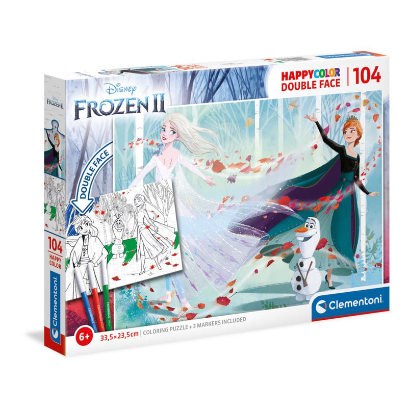 PUZZLE 104PCS 33.5X23.5CM P COLORIR FROZEN 2 CLEMENTONI