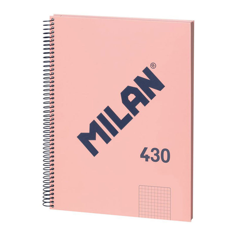 MILAN CUADERNO ESPIRAL FORMATO A4 CUADRICULA 5X5MM - 80 HOJAS DE