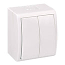 COMUTADOR DUPLO, SUPERFÍCIE, 10 AX 250V~, IP54, SÉRIE AQUARIUS, B