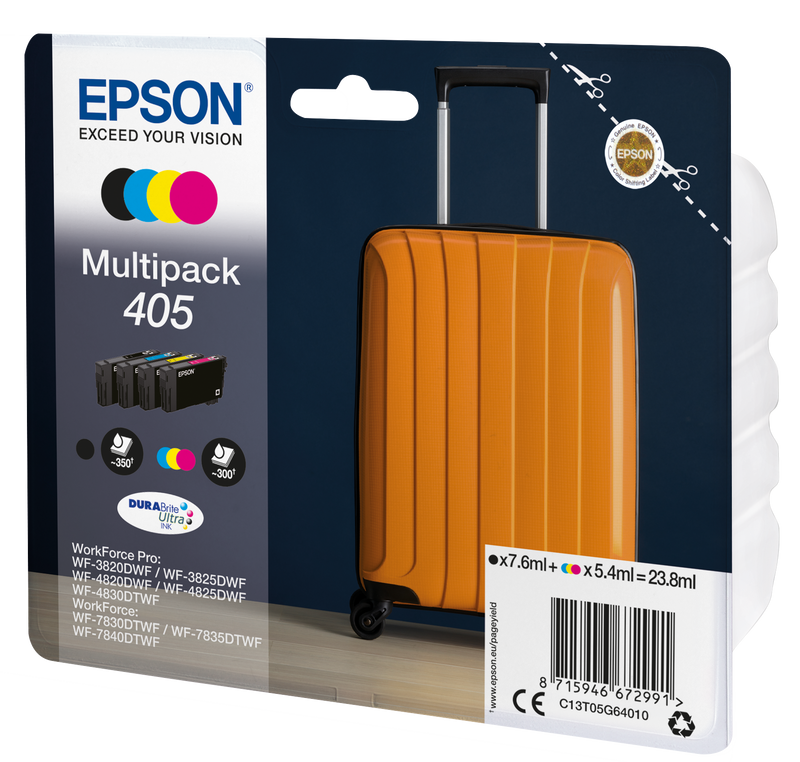 TINTEIRO EPSON 405 PACK 4 CORES