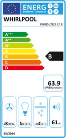 Whirlpool WHBS C92F LT X Embutido Cinzento 730 m³/h B