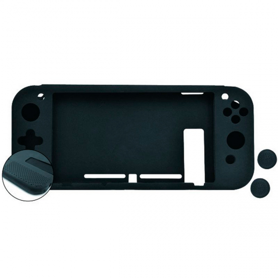 FUNDA NUWA SWITCH NEGRA SILICONA ANTID+2 GRIPS