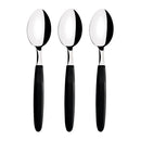 JOGO DE COLHERES 3 PEÇAS IPANEMA PRETO 19CM TRAMONTINA