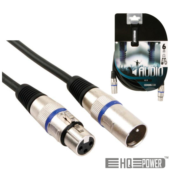 CABO XLR 3P MACHO  XLR 3P FÊMEA 6M HQ POWER