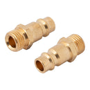 CONECTORES MACHO EURO DE LATÃO, ROSCA MACHO DE ¼ POL, 2 UN