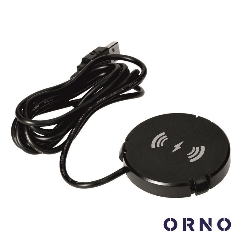 CARREGADOR POR INDUÇÃO QI DE EMBUTIR Ø60MM C CABO USB ORNO