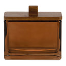 CAIXA DECORATIVA DE VIDRO CASTANHO BA73066 ANDREA HOUSE