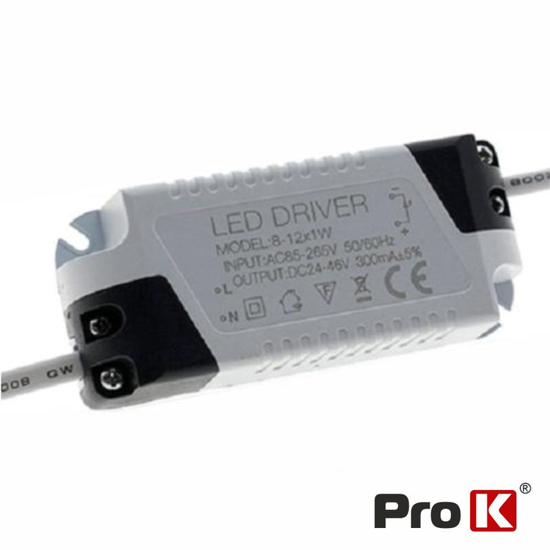 FONTE DE ALIMENTAÇÃO P LED 8-12W 24-46V PROK