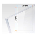 PLACA METACRILATO TRANSPARENTE COLADA 3MM - 29X43CM.