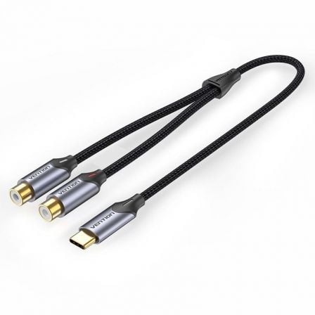 CABLE CONVERSOR VENTION BGVHG 2X RCA HEMBRA - USB TIPO-C MACHO 1.