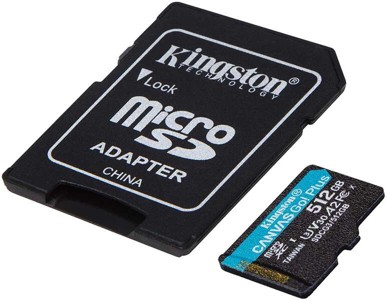 MICROSD KINGSTON CANVAS GO PLUS 512GB CLASS10 UHS-I U3 V30 A2(170