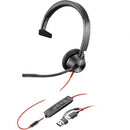 AURICULAR POLY BLACKWIRE 3315 PARA MICROSOFT TEAMS + ADAPTADOR US