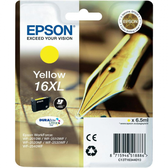 Epson Pen and crossword Tinteiro Amarelo 16XL Tinta DURABrite Ult