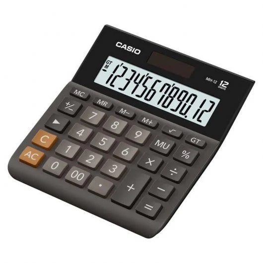 CALCULADORA CASIO WIDE H SERIES MH-12 NEGRA