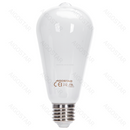 LÂMPADA DE FILAMENTO LED (BRANCO LEITOSO) ST64 E27 8W