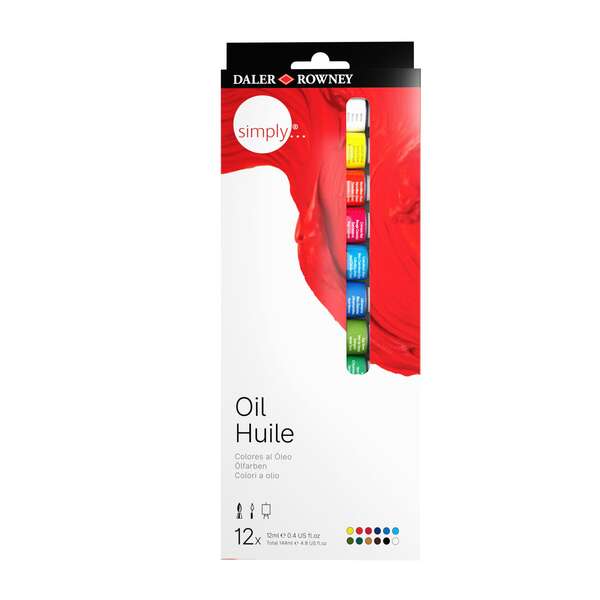 PACK DE 12 PINTURAS OLEO 12ML DALER ROWNEY EXCELENTE RESISTENCIA