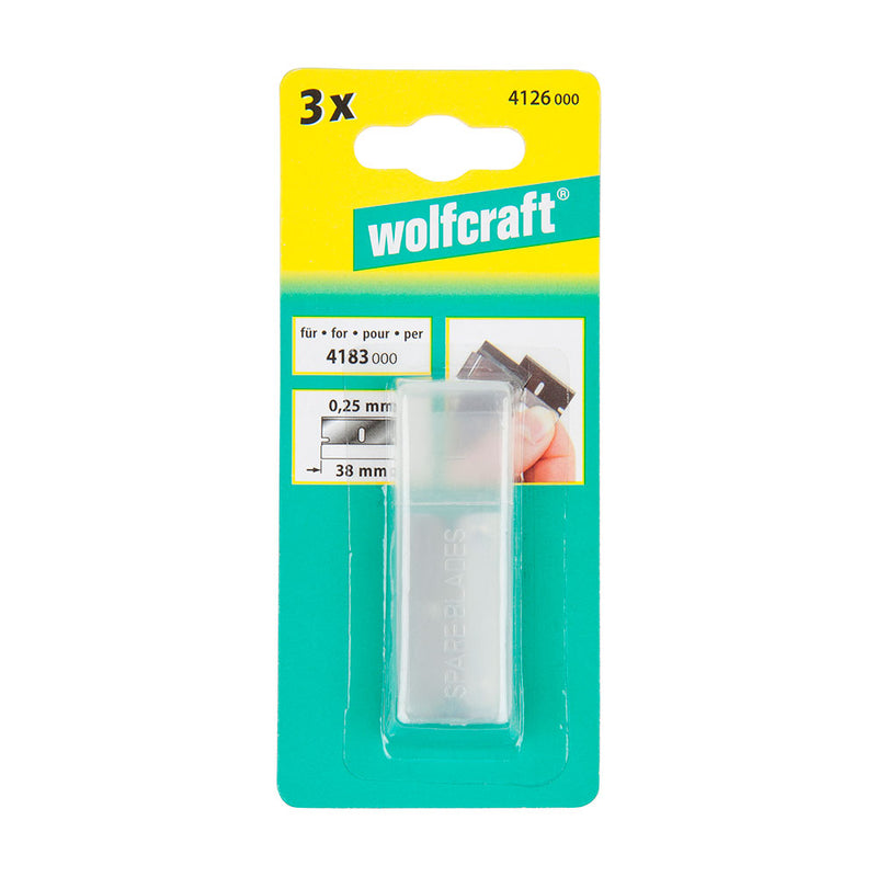 PACK 3 LÂMINAS SOBRESSELENTES PARA RASPADOR 4126000 WOLFCRAFT