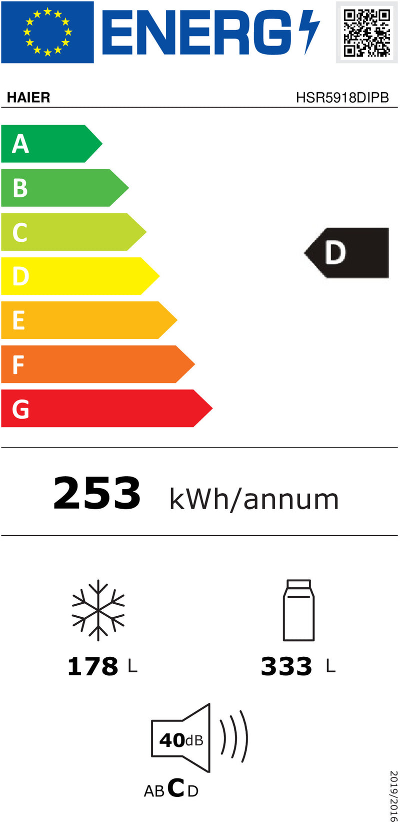 FRIGORÍFICO AMERICANO HAIER HSR5918DIPB PRETO