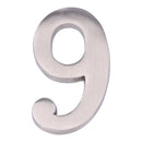 NUMERO 9 NIQUEL MATE 10CM FIXAÇÃO INVISIVEL EDM
