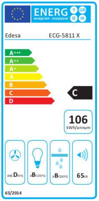 EDESA EXAUSTOR INTEGRAR 60CM POTENCIA MAX 645M3/H INOX C