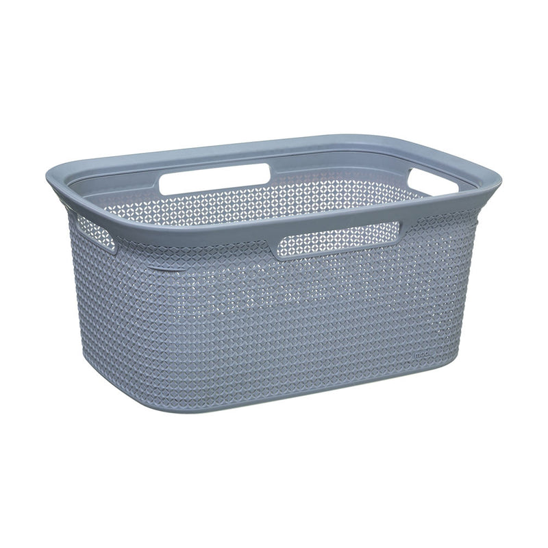 CESTO PARA ROUPA COR CINZENTO 45L 59X41X27,5CM