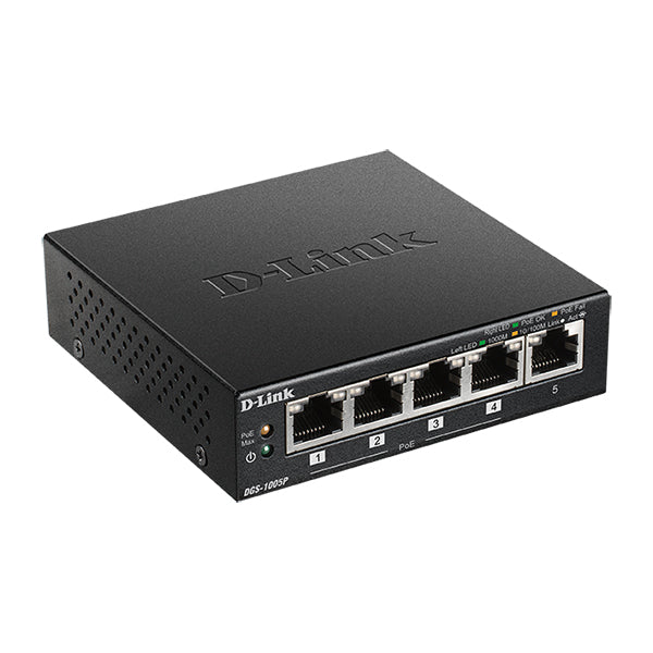 D-LINK SWITCH 5X101001000 GIGABIT POE+ SWITCH (60W)