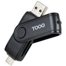 LECTOR DE TARJETAS EXTERNO TOOQ TQR-3003B USB 2.0 Y USB TIPO-C