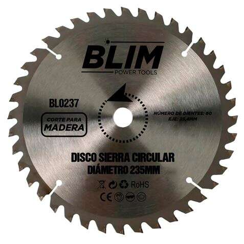 BLIM DISCO CORTE DE MADERA PARA SIERRA 235MM - 60 DIENTES CON REC