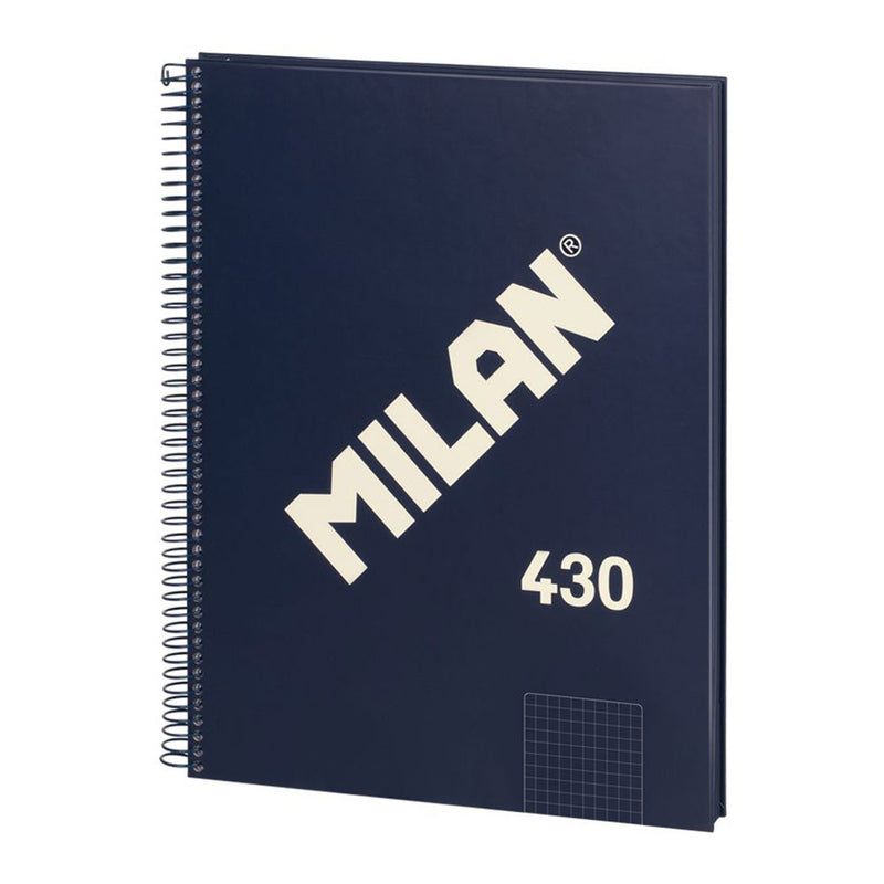 MILAN CUADERNO ESPIRAL FORMATO A4 CUADRICULA 5X5MM - 80 HOJAS DE