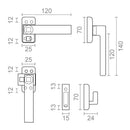 BLÍSTER FECHO PRESSÃO 6801 DCHA ALUMINIO PRETO EDM