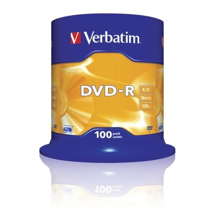 DVD-R VERBATIM ADVANCED AZO 16X TARRINA-100UDS