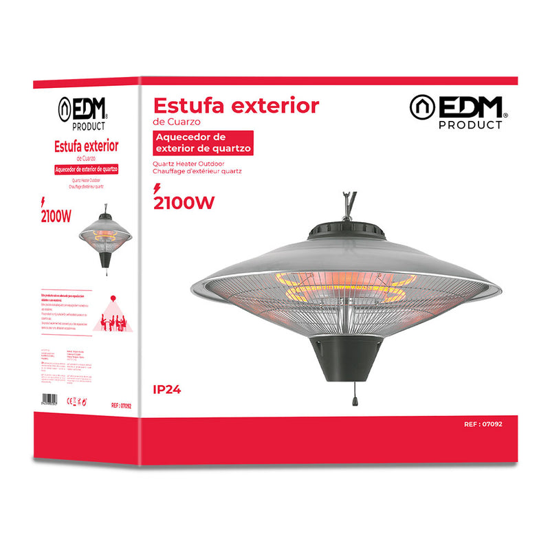 AQUECEDOR DE QUARTZO DE EXTERIOR PARA TETO 2100W EDM