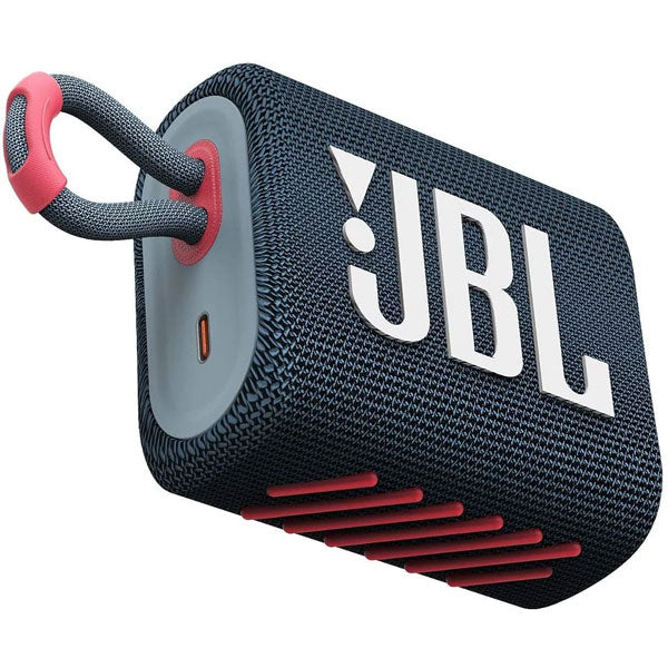 COLUNA PORTÁTIL JBL GO 3  BT IPX7 ,USB-C AZULROSA