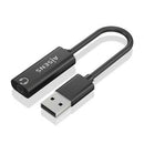 AISENS A106-0770 adaptador para cabos USB-A 3.5 mm Preto