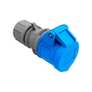 FICHA FÊMEA CETAC 2P+T AZUL 16A (EMBALADA) SOLERA