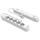 REGLETA SILVERSANZ 5 TOMAS + USB A + USB C BLANCA