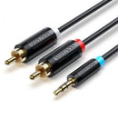 Vention BCLBG cabo de áudio 1,5 m 3.5mm TRRS 2 x RCA Preto