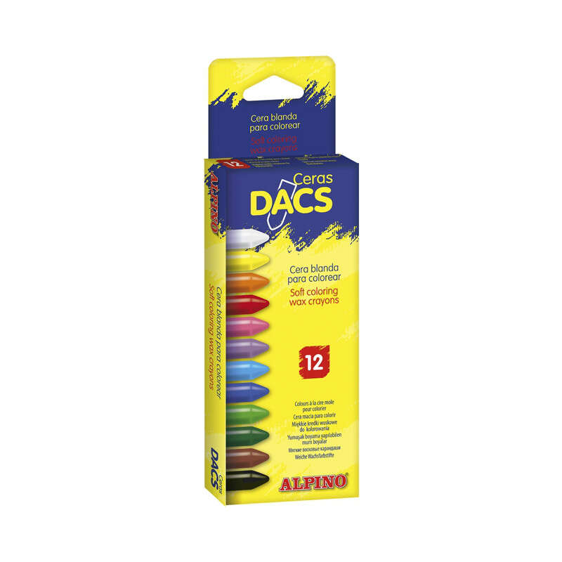 LÁPIS DE CERA ALPINO DACS (12UN. MULTICOR)