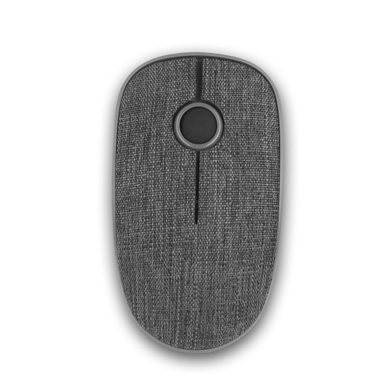 OPTICAL WIRELESS MOUSE WITH DENIM TOP COVER - CINZENTO