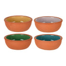 SET 4 BACIAS PARA APERITIVOS DE BARRO COR TERRACOTA 150ML Ø10,4X4