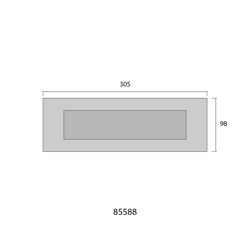 PLACA DE CAIXA DE CORREIO NICKEL MATT 100X305MM