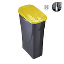 BALDE DE 25 LITROS ECOBIN COM TAMPA DE COR AMARELO 21,5X36X51CM M
