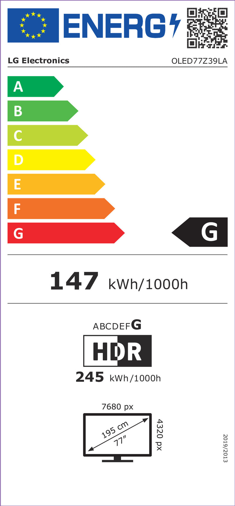 LG OLED OLED77Z39LA TV 195,6 cm (77") 8K Ultra HD Smart TV Wi-Fi