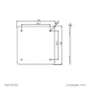 TAMPA QUADRADA PARA CAIXA 100X100MM COM PARAFUSOS SOLERA 62T
