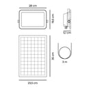 PROJETOR LED SOLAR COM 3 TEMPERATURAS DE COR, 200 W E 2200 LM
