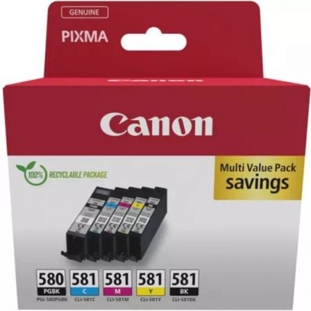 PGI-580CLI-581 PGBKCMYBK MULTI - INK VALUE PACK (CYAN, MAGENTA, Y