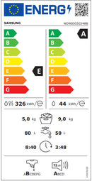 MÁQUINA DE LAVAR E SECAR SAMSUNG WD90DG5G34BBEC 9/6KG PRETA