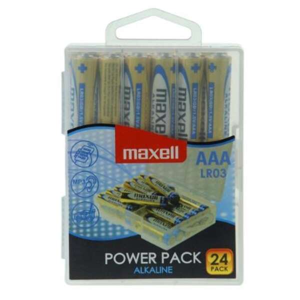 MAXELL PACK DE 24 PILAS ALCALINAS LR03 AAA 1.5V