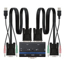 Nanocable 10.12.0001 chaveador KVM Montagem em prateleira Preto
